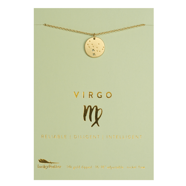 VIRGO Zodiac Necklace - Gold - (Aug 23-Sept 22) Zodiac Necklace