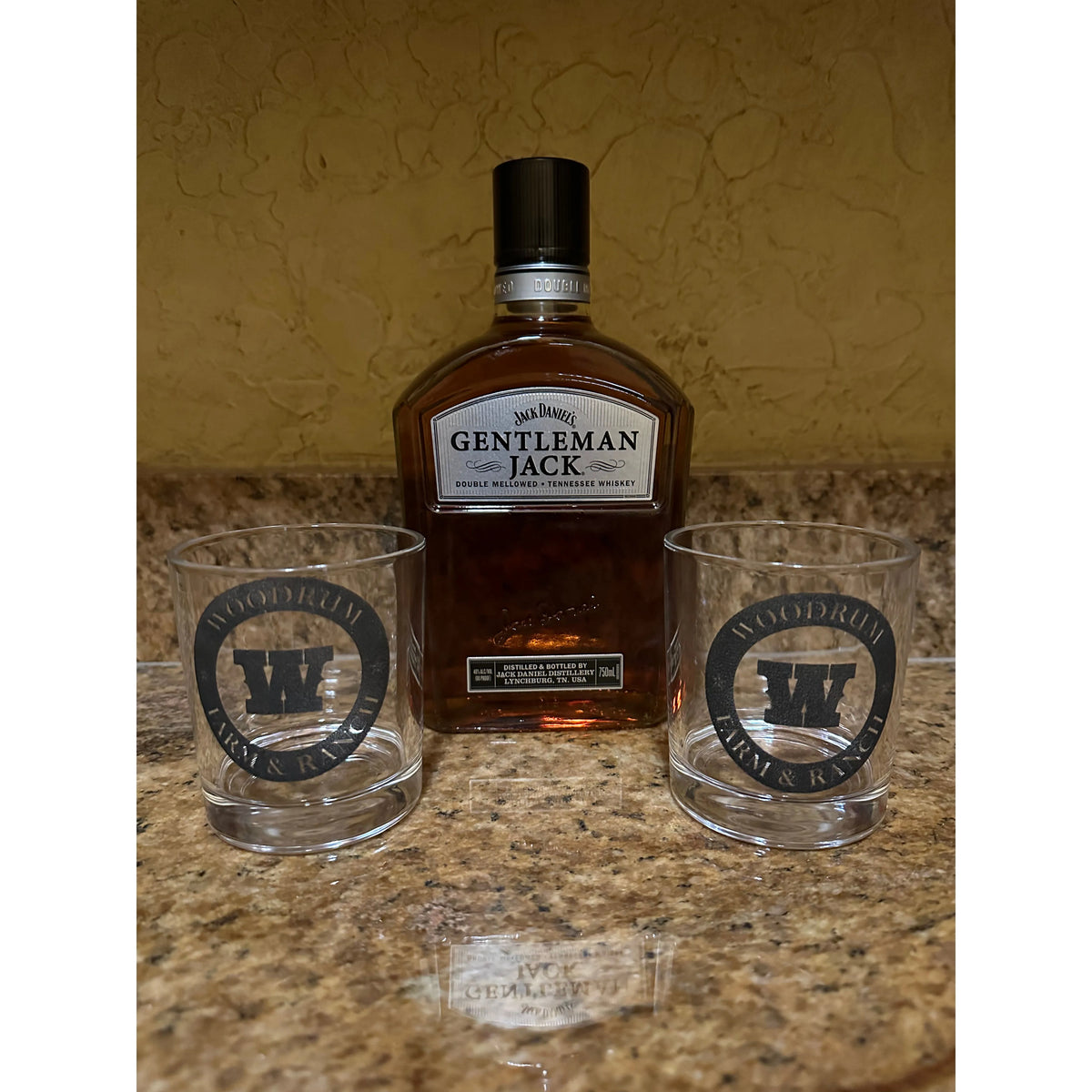 Laser Etched Whisky Glasses Nfr Design