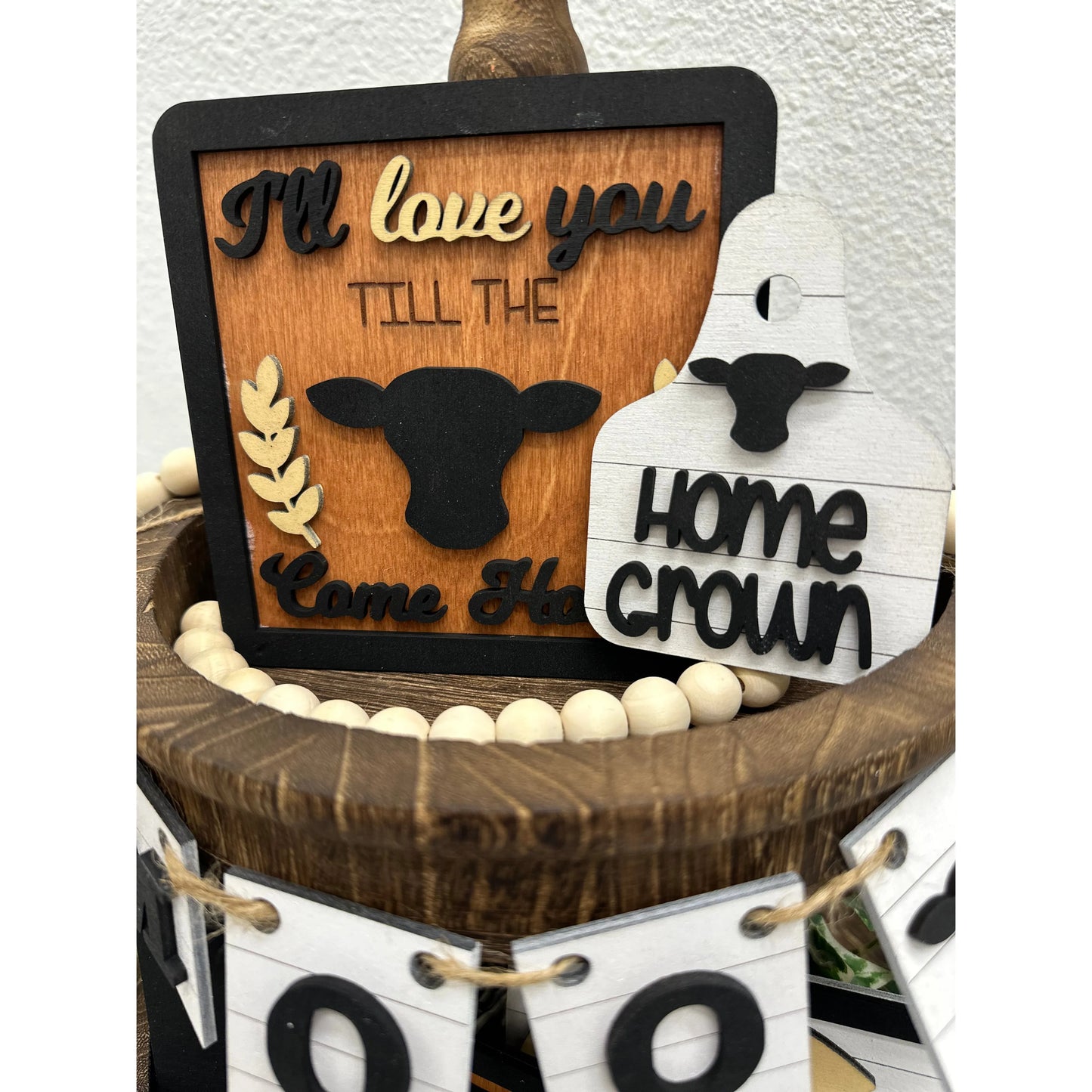 Till The Cows Come Home Tiered Tray