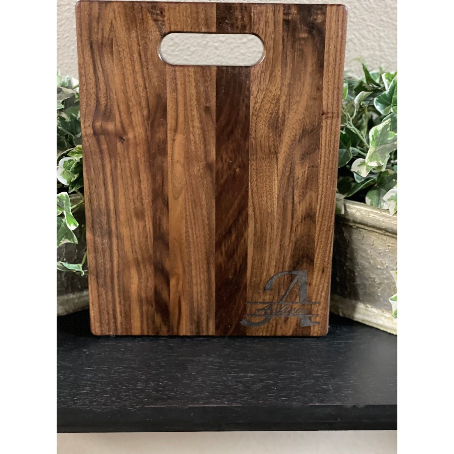 Monogrammed Walnut Cutting Board - Nifty Decor & More
