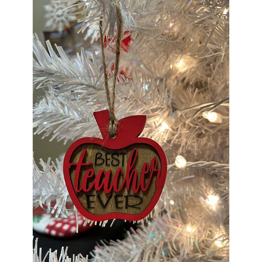 Teacher Ornament Christmas Ornament Best Teacher Ever