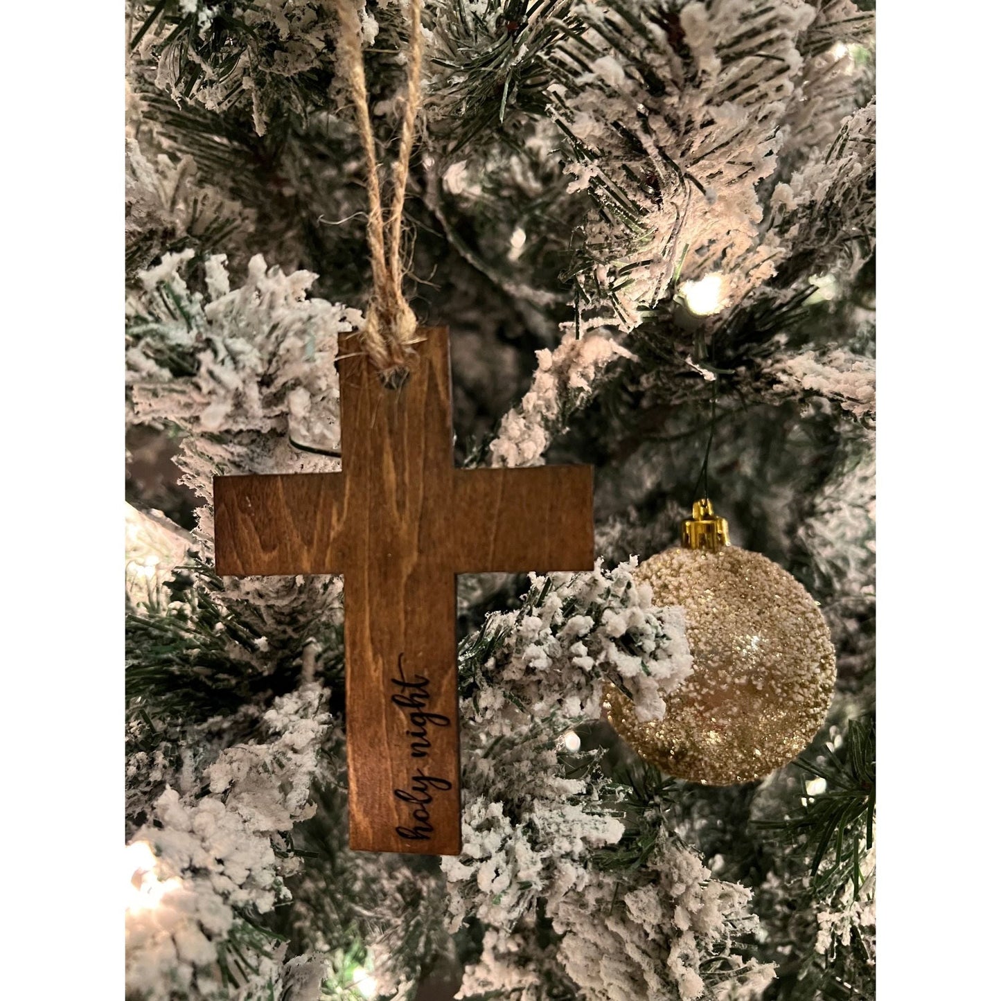 Wooden Cross Ornament - Nifty Decor & More