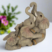 Elephant Family Figurines: Resin Family Sculpture, Perfect Gift for Housewarming, Nursery Decor & Baby Shower Table decor