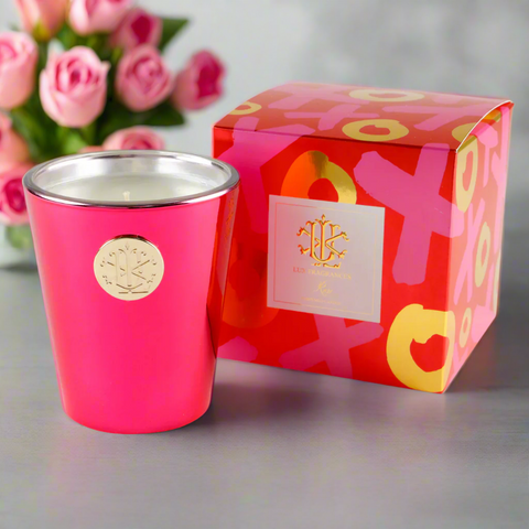 Rose (XOXO)- 8oz Designer Box Candle - LUX Candle.