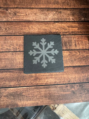 Snowflake Slate Coasters  D 1  