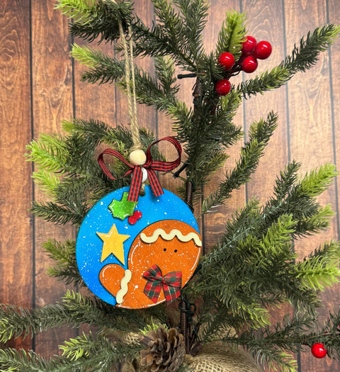 Whimsical Gingerbread Ornaments  Star  
