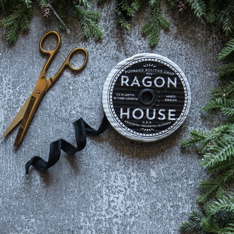 0.5" Black Velvet Wired Ribbon - Nifty Decor & More