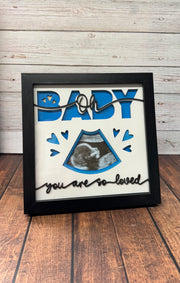 Baby Shadow Box  Oh Baby You Are Loved  