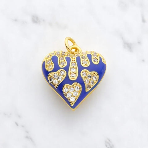 Royal Heart Charm add on, dazzling accessory for necklace, bracelet, anklet, perfect gift for jewelry lovers charm