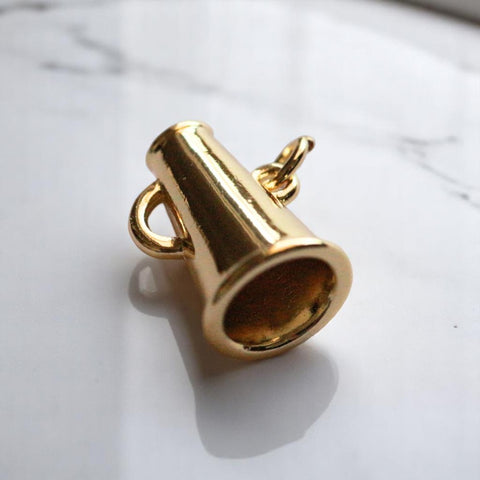 Megaphone Charm, bold and playful add-on, necklace bracelet anklet accessory, perfect gift for cheerleaders & loud souls charm