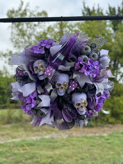 Halloween Skull Wreath    