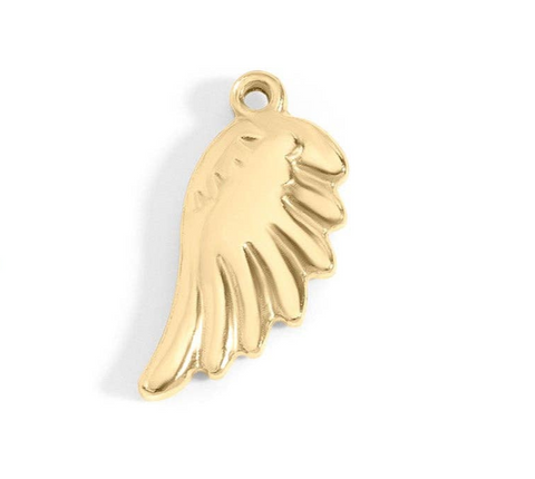 Faith & Love Charms, 18K Gold PVD Coastal Stainless Steel Pendant, Gift for Mom, Mother&