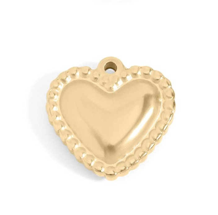 Faith & Love Charms, 18K Gold PVD Pendant, Gift for Mom, Mother's Day Inspirational Jewelry Faith Charms Heart BIG