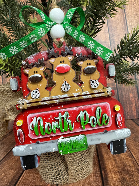 Truck Ornament Gift Card Holder Christmas Ornament North Pole  