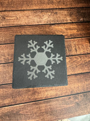 Snowflake Slate Coasters  D 3  