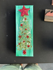 Green Christmas Tree Resin Frame    