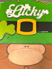 Lucky Leprechaun Hanger St. Patrick's Day Wall Hanger