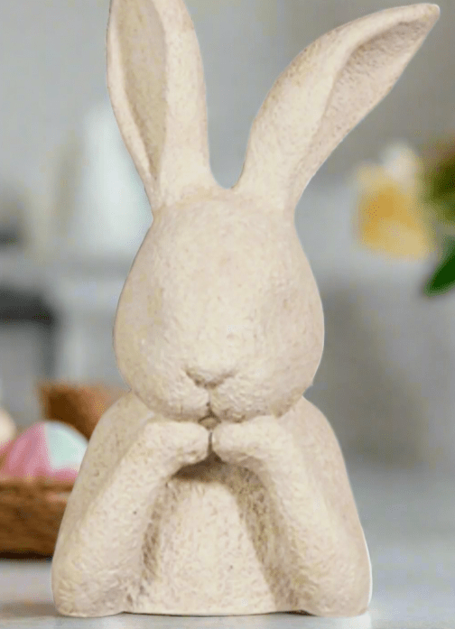 10" Rabbit Bust | Resin Home Decor | Stylish Easter Decoration | Rustic Rabbit Figurine for Spring Decor - Nifty Decor & More