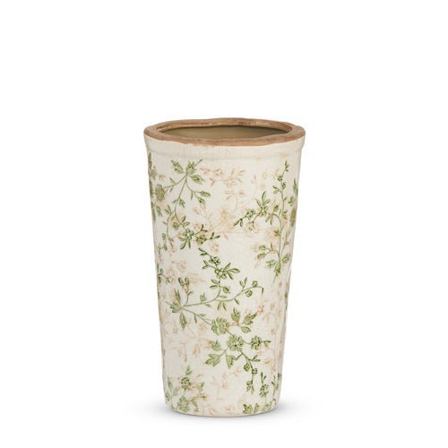 10" Taupe Floral Vase - Elegant Home Decor, Modern Centerpiece, Decorative Flower Pot, Rustic Style, Perfect Gift & Arrangement - Nifty Decor & More