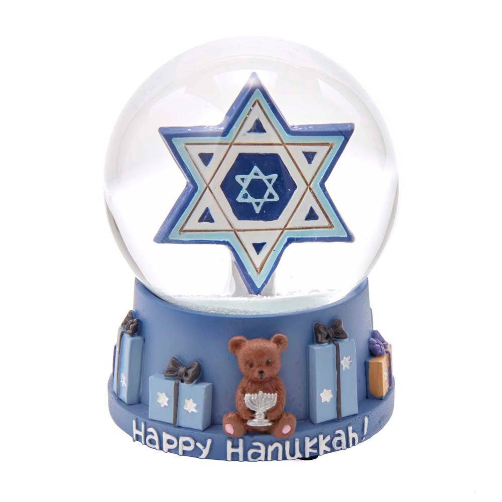 100mm Musical Hanukkah Star Water Globe - Nifty Decor & More