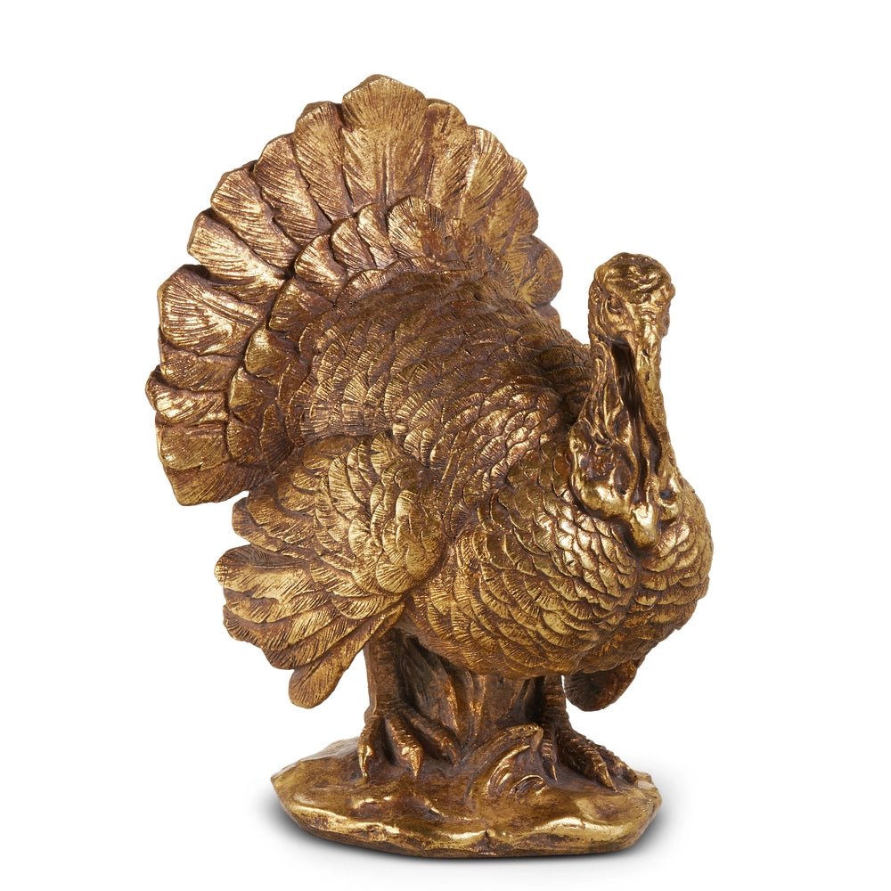 10.25" Antique Gold Turkey - Nifty Decor & More