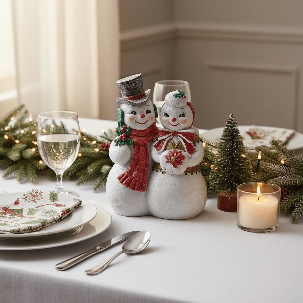 10.25" The Magic of Christmas Snow Couple - Nifty Decor & More
