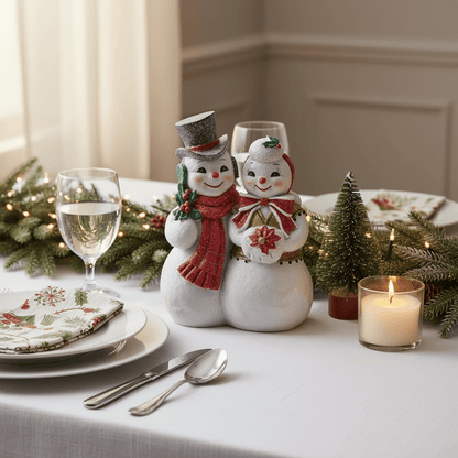 10.25" The Magic of Christmas Snow Couple - Nifty Decor & More