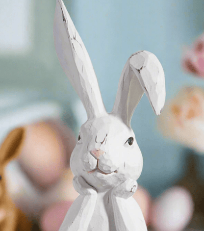 10.25" Thinking Rabbit Bust | Vintage Home Decor Statues | Gifts | Unique Easter Decoration & Collectibles - Nifty Decor & More