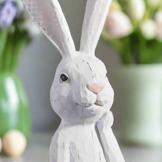 10.25" Thinking Rabbit Bust | Vintage Home Decor Statues | Gifts | Unique Easter Decoration & Collectibles - Nifty Decor & More