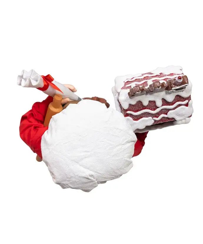 10.5" Chef Santa Decorate Gingerbread House - Nifty Decor & More