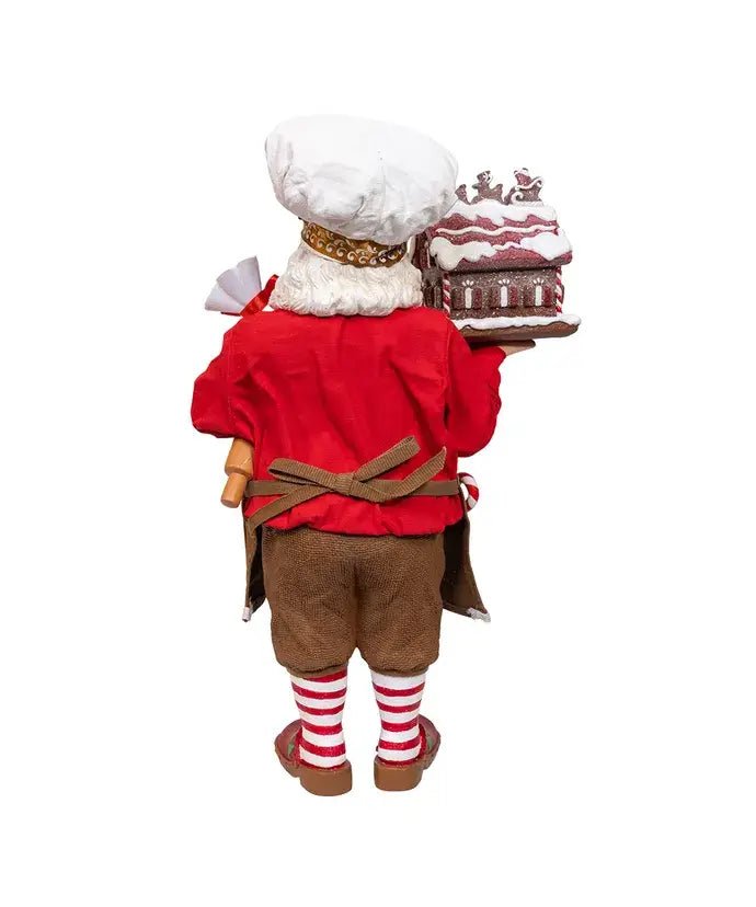 10.5" Chef Santa Decorate Gingerbread House - Nifty Decor & More