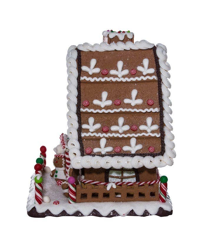 10"B/O CLAYDGH LED GINGERBREAD HOUSE TABLETOP - Nifty Decor & More