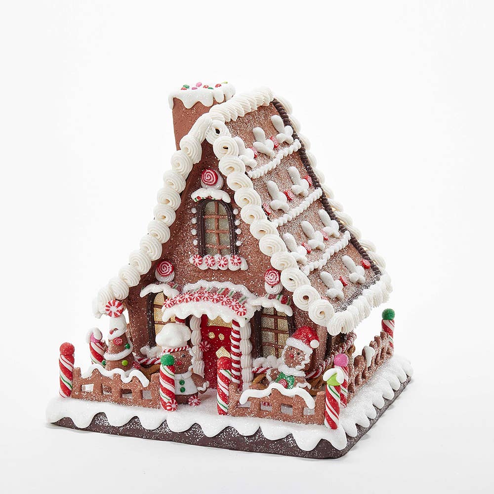 10"B/O CLAYDGH LED GINGERBREAD HOUSE TABLETOP - Nifty Decor & More