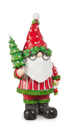 11" Holly-Day Santa Gnome Tree