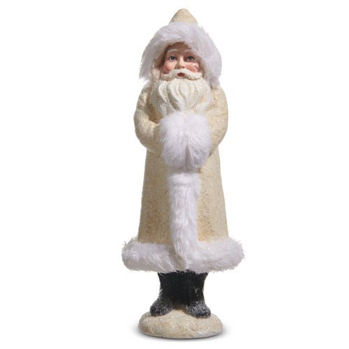 11" Ivory Old World Santa - Nifty Decor & More