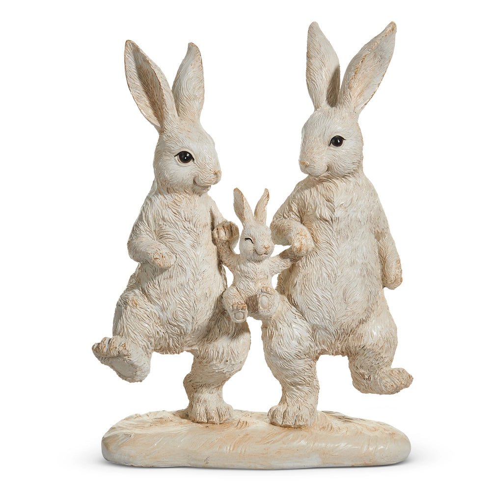 11" White Bunny Family - Nifty Decor & More