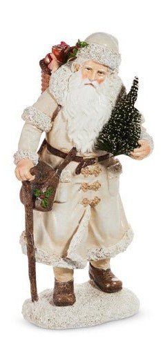 11.5" Victorian Santa with Tree - Nifty Decor & More