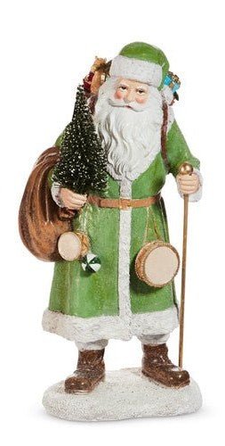 11.5" Victorian Santa with Tree - Nifty Decor & More