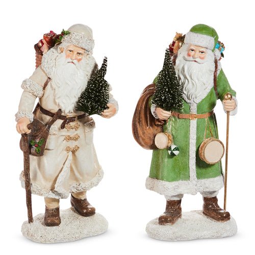 11.5" Victorian Santa with Tree - Nifty Decor & More