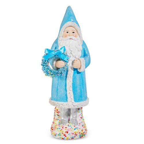 11.75" Sprinkle Blue Santa - Nifty Decor & More