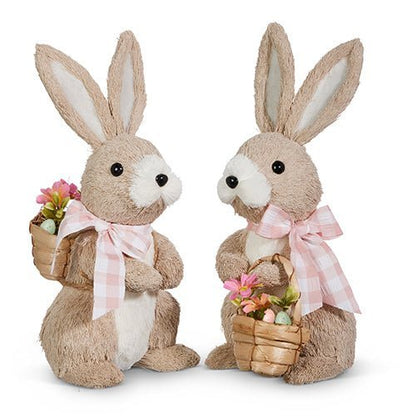 11.75" Woven Basket Bunnies - Nifty Decor & More