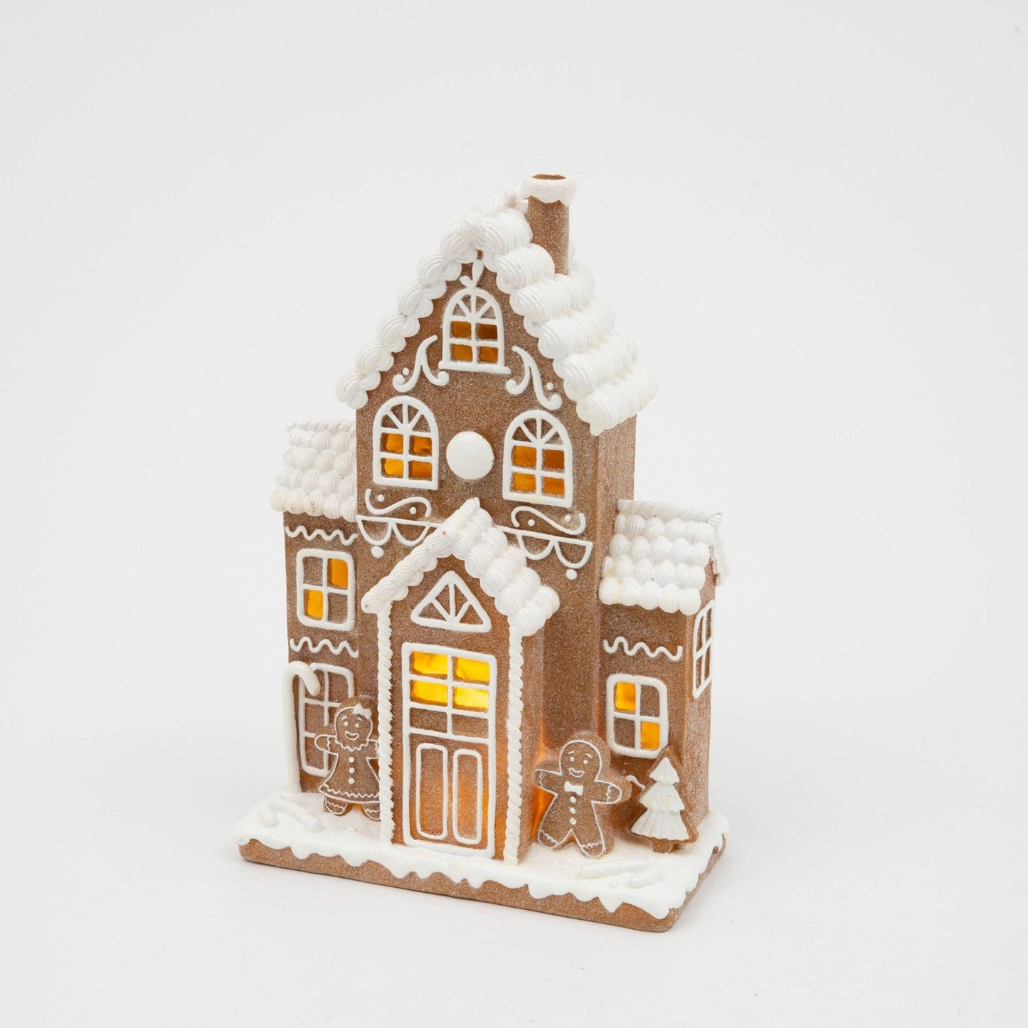 11.8" Lighted Christmas Resin Holiday Gingerbread House - Nifty Decor & More
