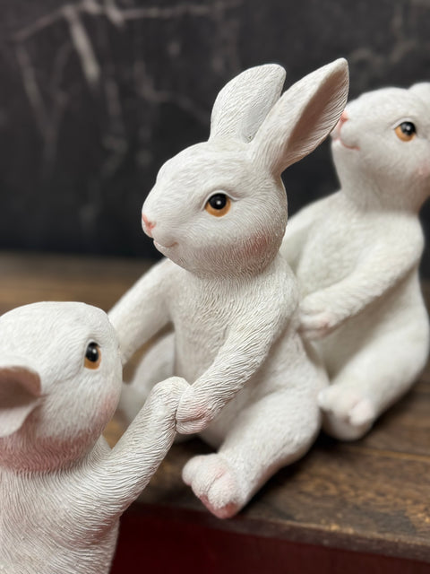 Climbing Bunny Brothers, Spring Decor & Easter Accent Piece, Cute Rabbit Figurines for Seasonal Home Decor Bunny figurine