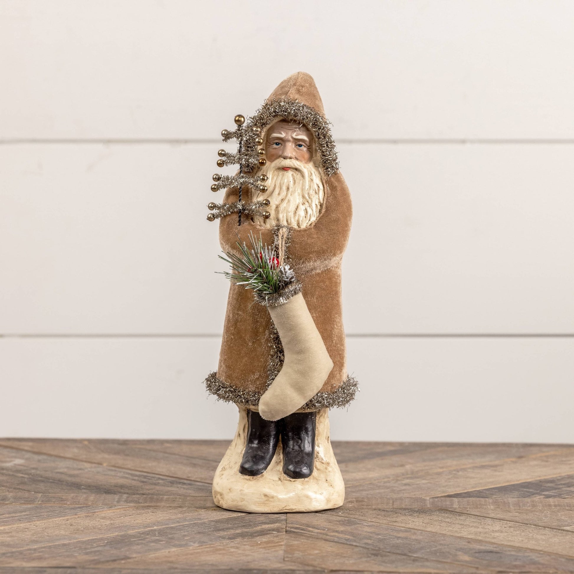 12" Fawn Velvet Belsnickle - Nifty Decor & More