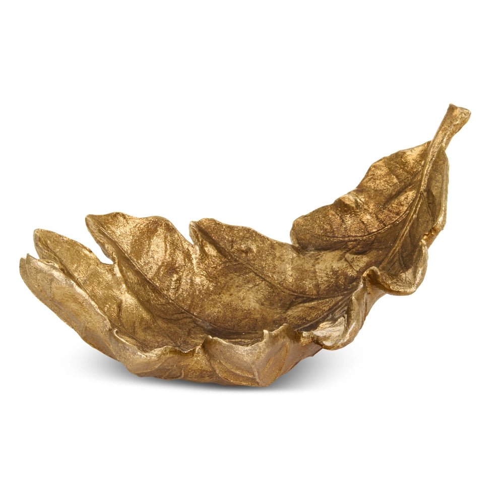 12" Gold Oak Leaf Tray - Nifty Decor & More
