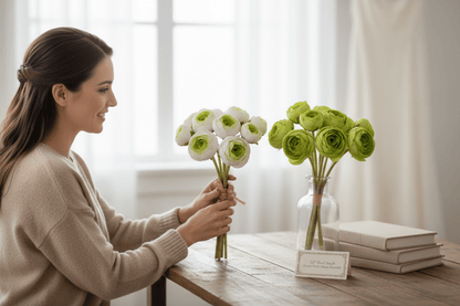 12" Real Touch Ranunculus Bundle - Nifty Decor & More