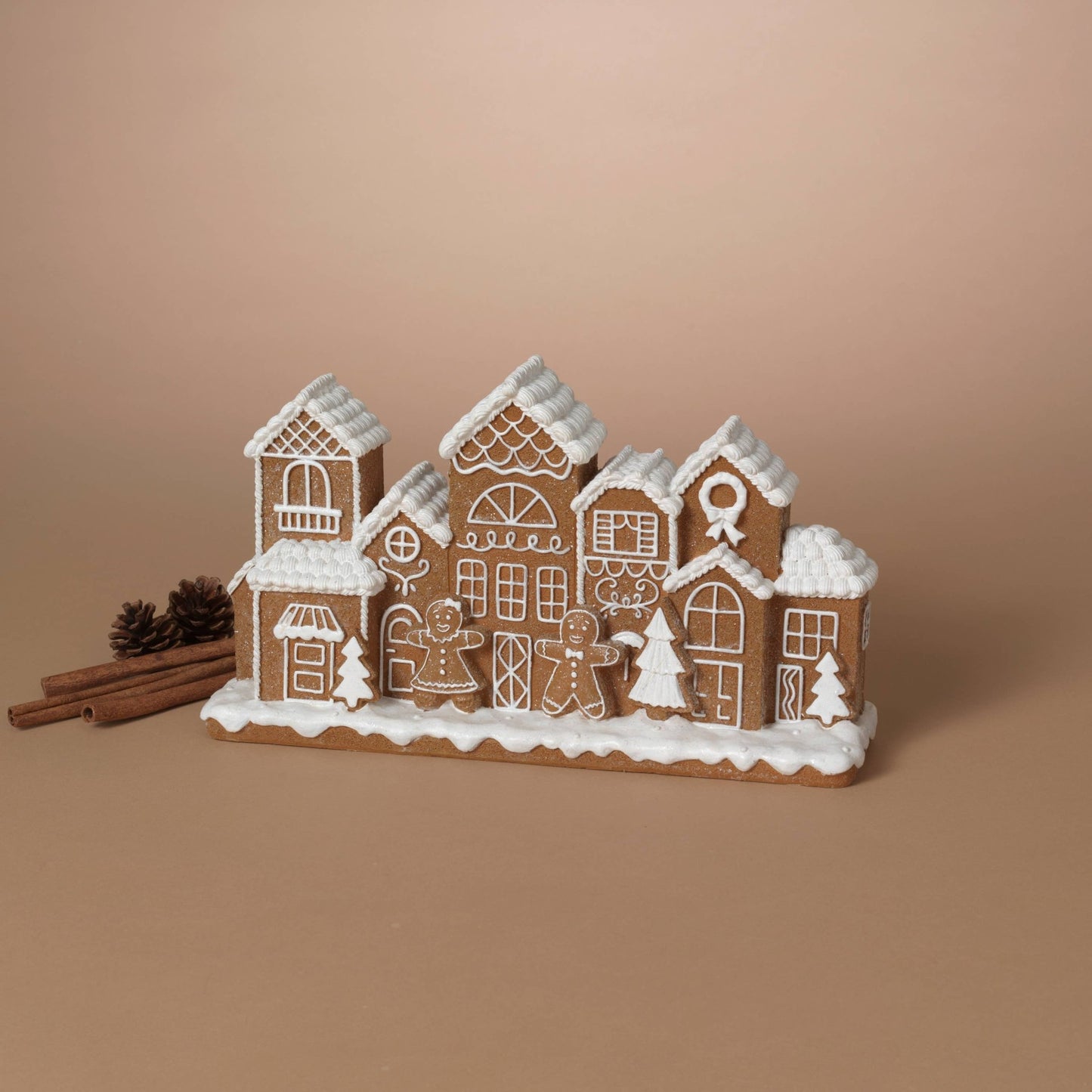 12.6" Resin Holiday Gingerbread House Christmas Collectible