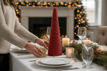13" Red Rhinestone Tree - Nifty Decor & More