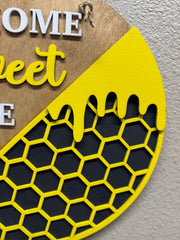 Honey Bee Wall Decor | Springtime Bumble Bee Home Accent | Cute Bee Wall Art Door hanger