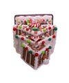 13"GINGERBREAD COOKIE 3 - LAYER LED HOUSE - Nifty Decor & More
